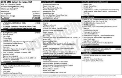 2025 GMC Yukon Elevation