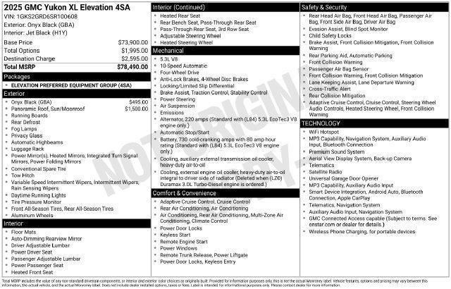 2025 GMC Yukon XL Elevation