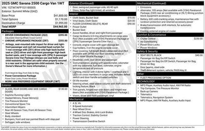 2025 GMC Savana Cargo Base