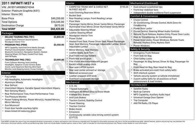 2011 INFINITI M37 Base