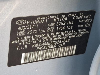 2012 Hyundai Elantra GLS PZEV