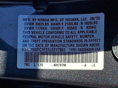 2020 Honda Civic Sedan EX