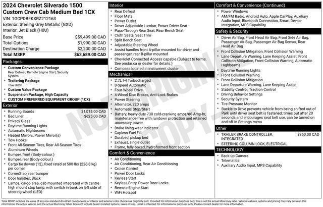 2024 Chevrolet Silverado 1500 Custom