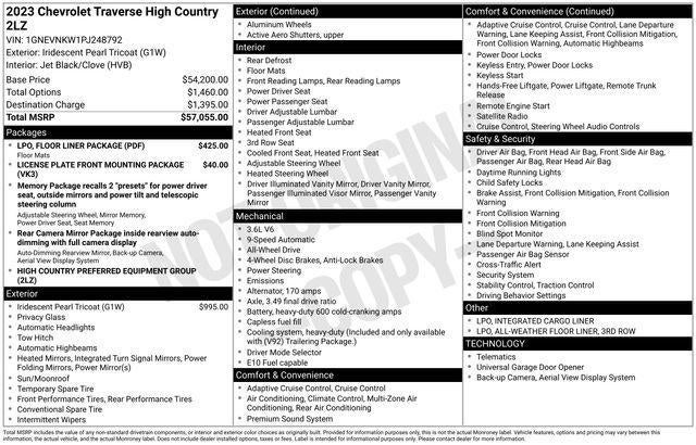 2023 Chevrolet Traverse High Country
