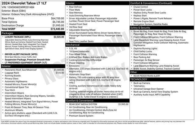 2024 Chevrolet Tahoe LT