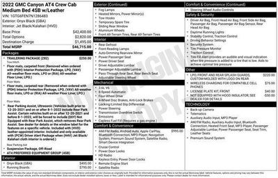 2022 GMC Canyon AT4 - Leather