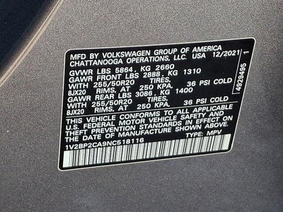 2022 Volkswagen Atlas 2.0T SEL