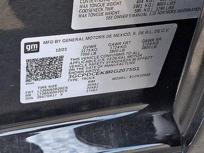 2024 Chevrolet Silverado 1500 Custom Trail Boss