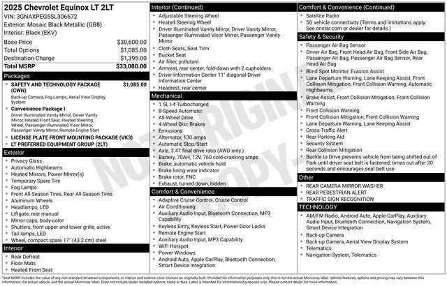 2025 Chevrolet Equinox LT