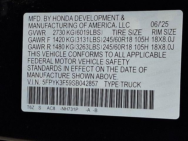 2025 Honda Ridgeline RTL