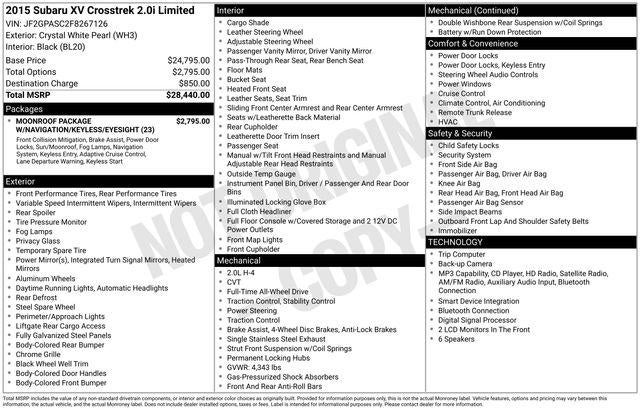 2015 Subaru XV Crosstrek Limited