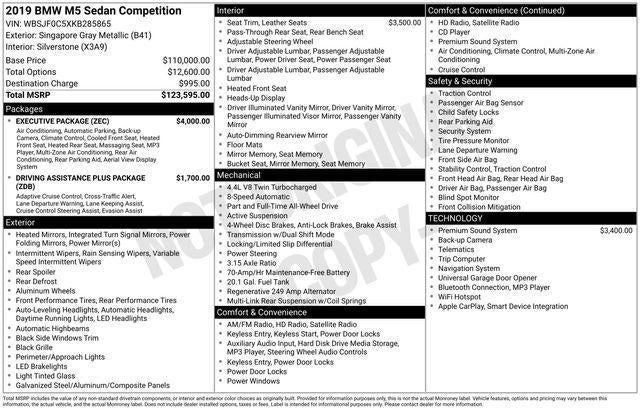 2019 BMW M5 Competition