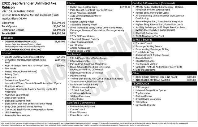 2022 Jeep Wrangler 4xe Unlimited Rubicon 4x4