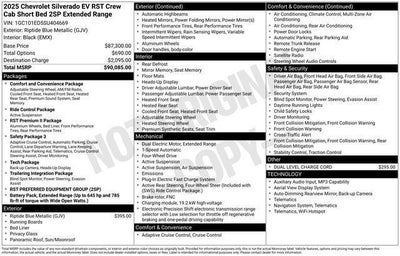 2025 Chevrolet Silverado EV Extended Range RST