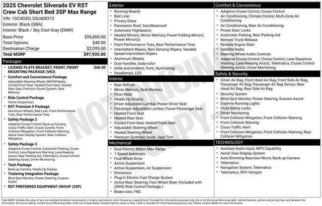 2025 Chevrolet Silverado EV RST - Max Range