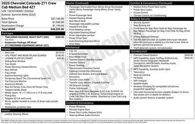 2020 Chevrolet Colorado 4WD Z71