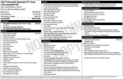 2017 Chevrolet Colorado 4WD Z71