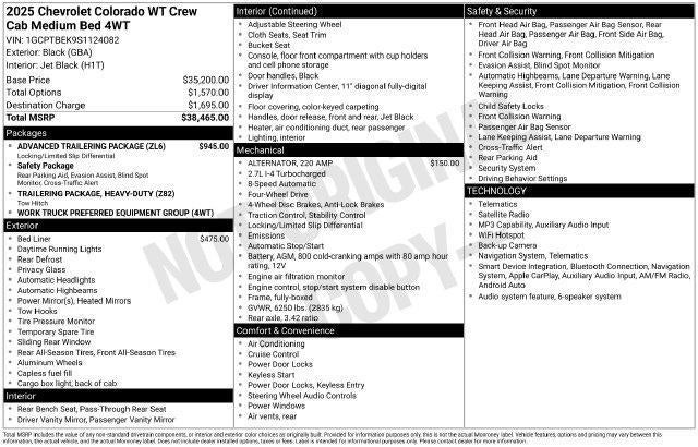 2025 Chevrolet Colorado 4WD Work Truck