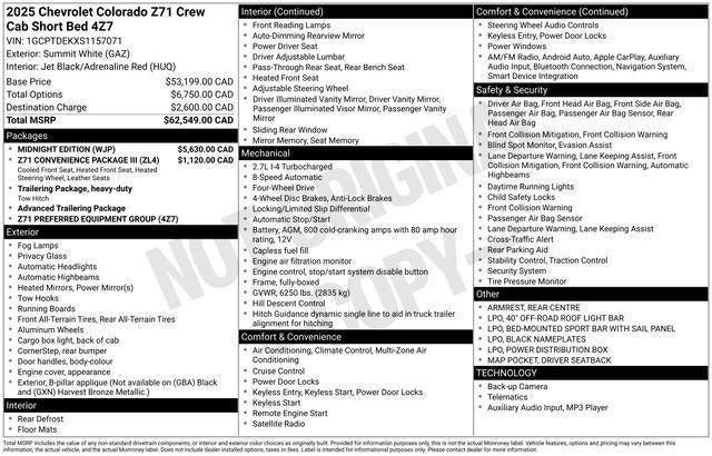 2025 Chevrolet Colorado Z71