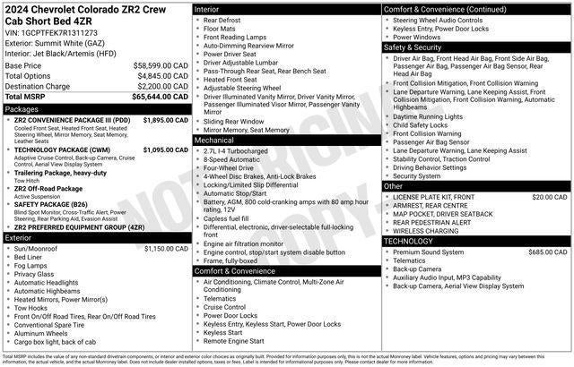2024 Chevrolet Colorado ZR2