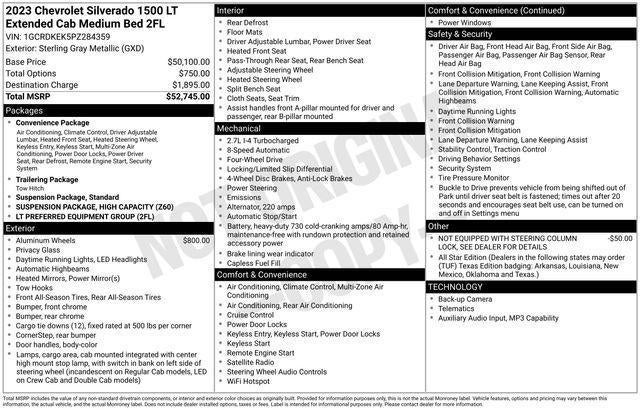 2023 Chevrolet Silverado 1500 LT (2FL)