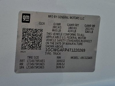 2026 Chevrolet Express Cargo Base