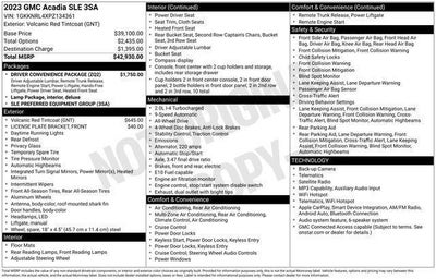 2023 GMC Acadia SLE
