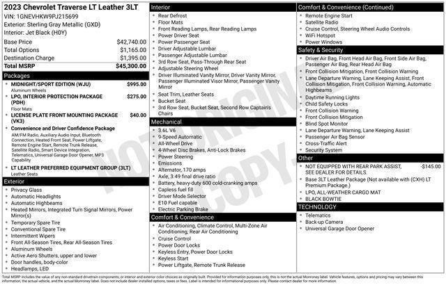 2023 Chevrolet Traverse LT Leather