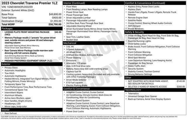 2023 Chevrolet Traverse Premier