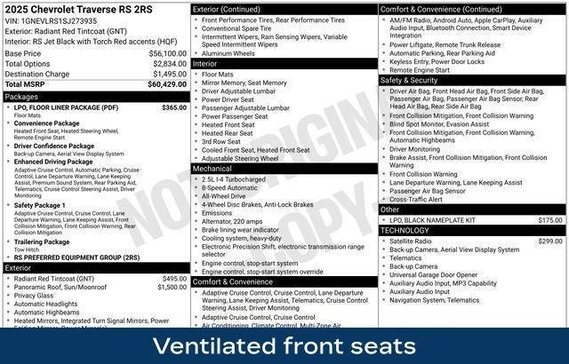 2025 Chevrolet Traverse AWD RS