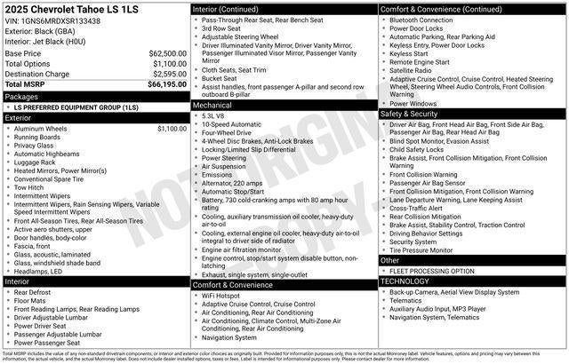 2025 Chevrolet Tahoe LS
