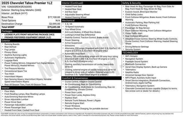 2025 Chevrolet Tahoe Premier