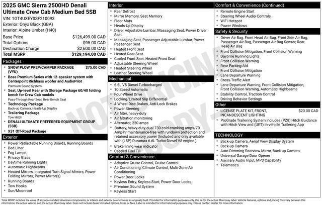 2025 GMC Sierra 2500 HD Denali Ultimate