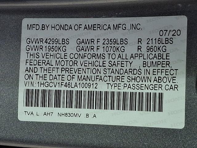 2020 Honda Accord Sedan EX
