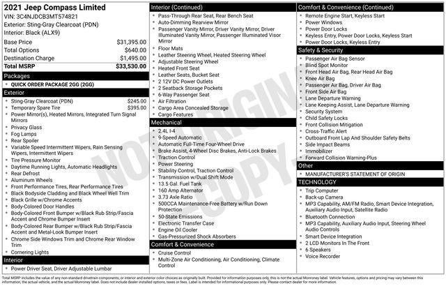 2021 Jeep Compass Limited 4x4
