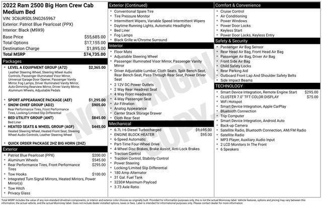 2022 RAM 2500 Big Horn