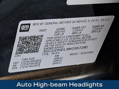 2022 Chevrolet Silverado 1500 ZR2