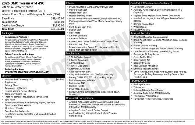 2026 GMC Terrain AT4