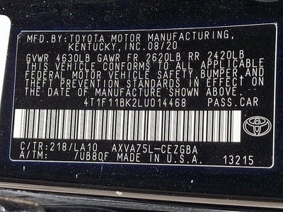 2020 Toyota Camry XLE AWD