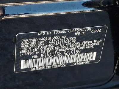 2020 Subaru WRX Base