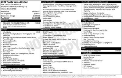 2022 Toyota Venza Limited