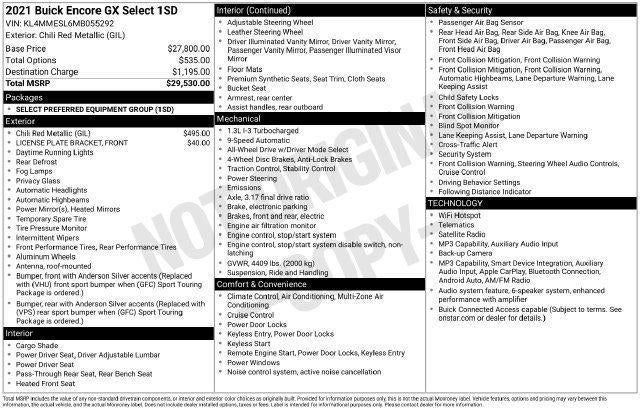 2021 Buick Encore GX Select