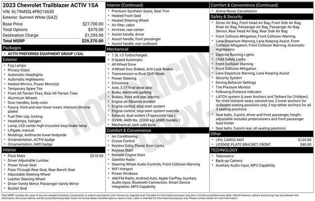 2023 Chevrolet Trailblazer ACTIV