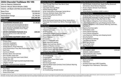 2026 Chevrolet Trailblazer RS