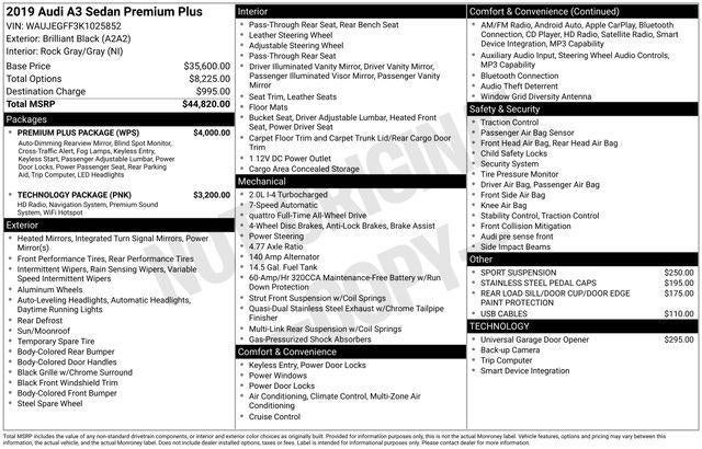 2019 Audi A3 45 Premium