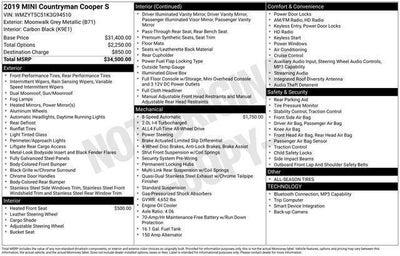 2019 MINI Countryman Cooper S