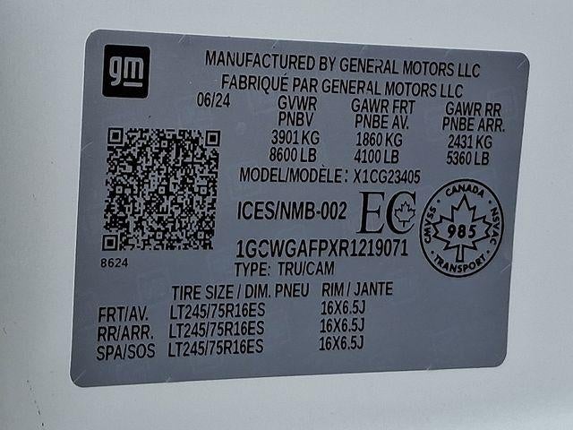 2024 Chevrolet Express Cargo 2500 Base