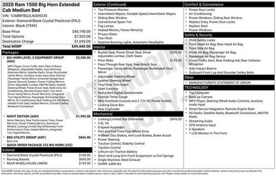2020 RAM 1500 Big Horn Quad Cab 4x4 6'4" Box