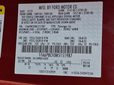 2021 Ford Mustang GT Fastback