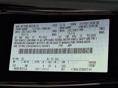 2017 Ford Escape SE